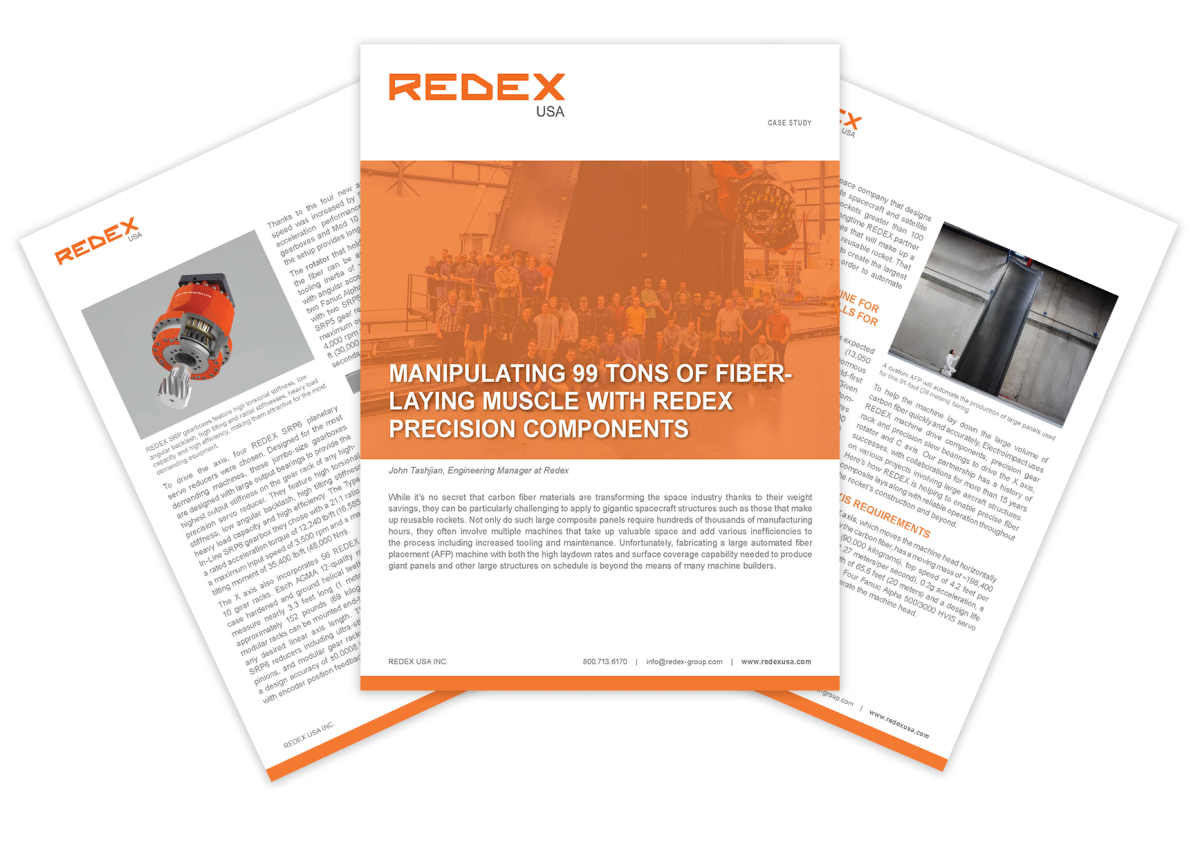 Case Study: Manipulating 99 Tons of Fiber-Laying Muscle With REDEX Precision Components